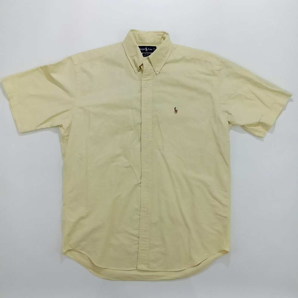 Vintage 90's Ralph Lauren Men's Blake SS Small Pony Button Up Shirt Size M